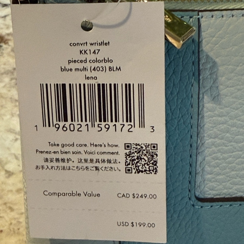 NEW kate spade new york Leather Lena Convertible Shoulder Bag In Blue Multicolor - Picture 12 of 16